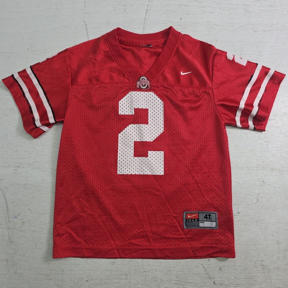 Ohio State Buckeyes #2 Toddler Football Jersey 4T Nike Red Peeling VG Read Desc